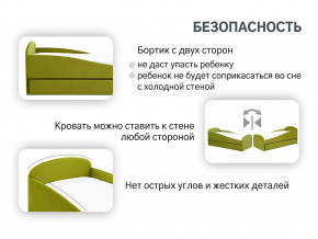 Кровать с ящиком Letmo оливковый (велюр) в Югорске - yugorsk.magazinmebel.ru | фото - изображение 13