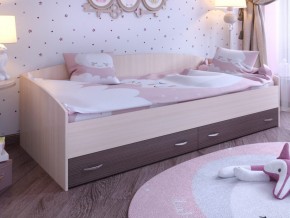 Кровать с выкатными ящиками Дуб молочный-Бодего в Югорске - yugorsk.magazinmebel.ru | фото