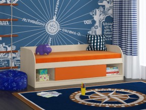 Кровать Соня 4 дуб молочный-оранжевый в Югорске - yugorsk.magazinmebel.ru | фото