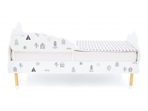 Кровать Stumpa Облако с бортиком рисунок Домики в Югорске - yugorsk.magazinmebel.ru | фото - изображение 3