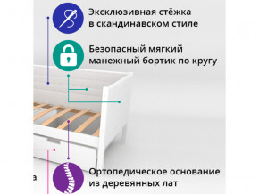 Кровать-тахта мягкая Svogen с бортиком дерево-графит в Югорске - yugorsk.magazinmebel.ru | фото - изображение 2