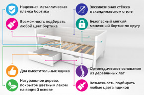 Кровать-тахта Svogen мягкая с ящиками и бортиком с фото графит/мишки в Югорске - yugorsk.magazinmebel.ru | фото - изображение 2