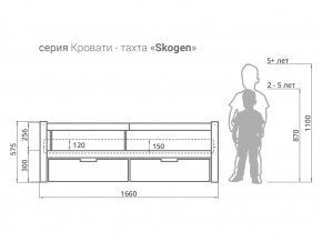 Кровать-тахта Svogen с ящиками и бортиком дерево в Югорске - yugorsk.magazinmebel.ru | фото - изображение 3