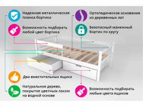 Кровать-тахта Svogen с ящиками и бортиком дерево в Югорске - yugorsk.magazinmebel.ru | фото - изображение 4