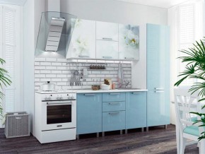 Кухня 2100 Бьянка голубые блестки в Югорске - yugorsk.magazinmebel.ru | фото