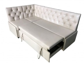 Угловой диван Призма со стяжками белый со спальным местом в Югорске - yugorsk.magazinmebel.ru | фото - изображение 3